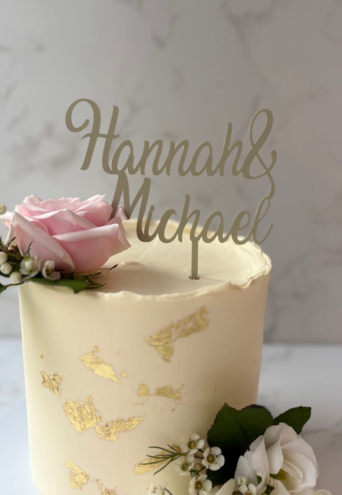 Personalised Wedding Cake Topper with Two Names