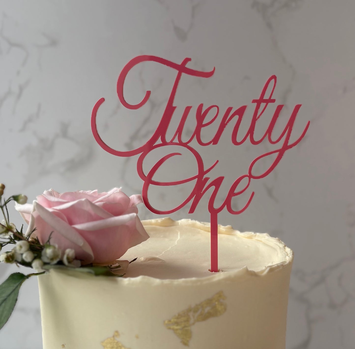 Written Number Cake Topper for Birthdays, Anniversaries and Milestones